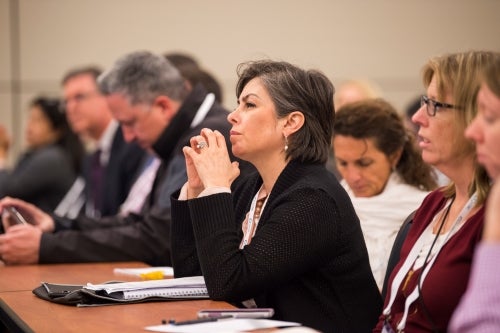members attending a session, in deep thought