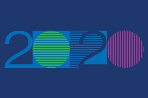 "2020" displayed in big block numbers