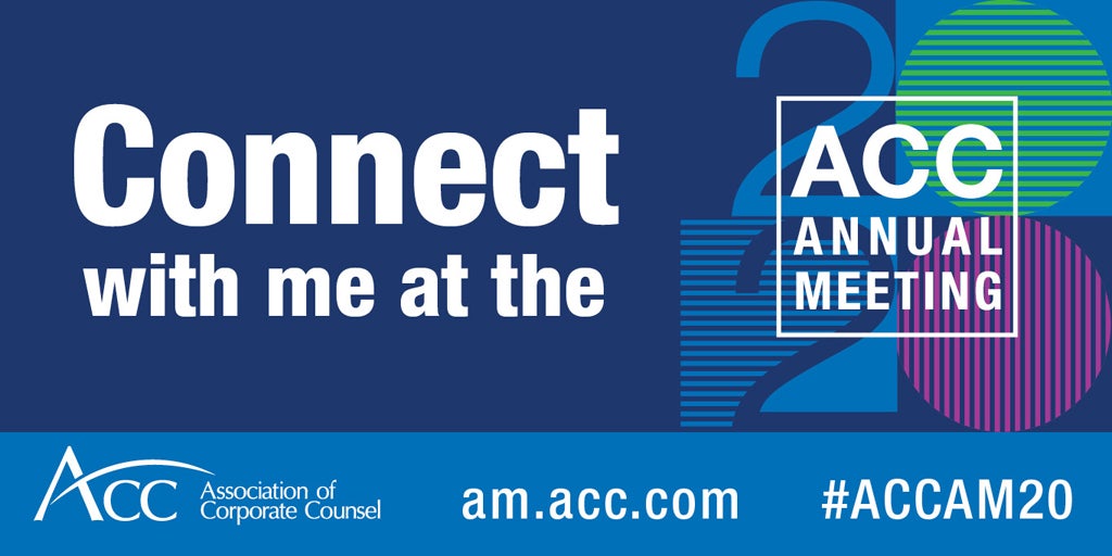 Connect with me at the 2020 ACC Annual Meeting ACC logo am.acc.com #ACCAM20