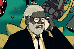 Man holding cell phone to his ear