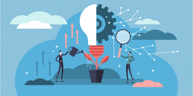 lightbulb and gear illustration