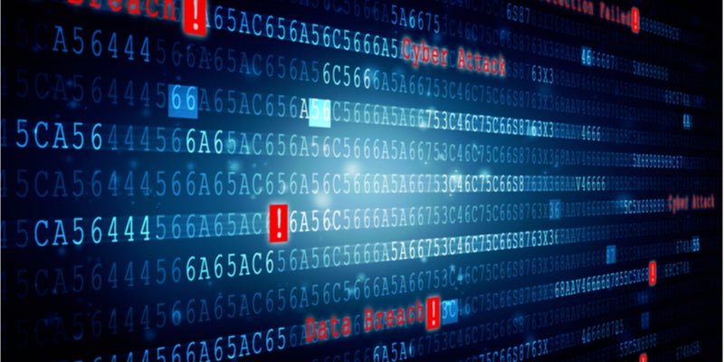 digital code with errors highlighted