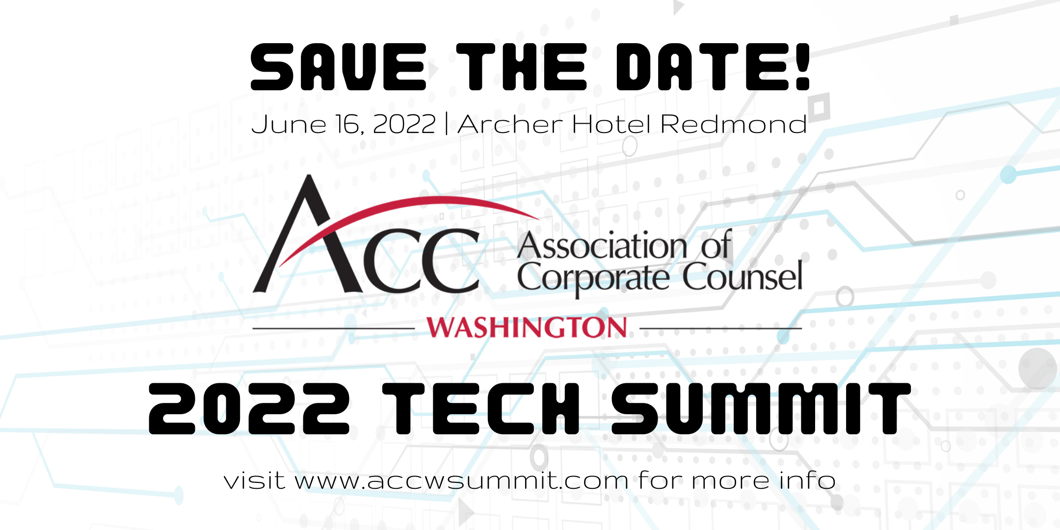 Save The Date ACCW Tech Summit June 16, 2022