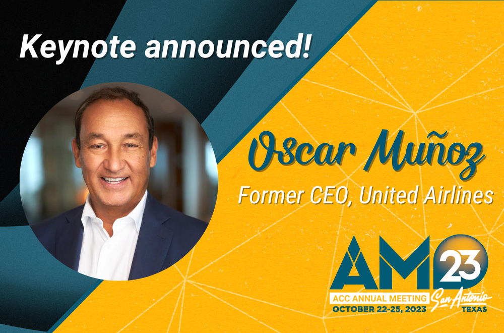 Keynote announced Oscarr Muñoz For CEO, United Airlines