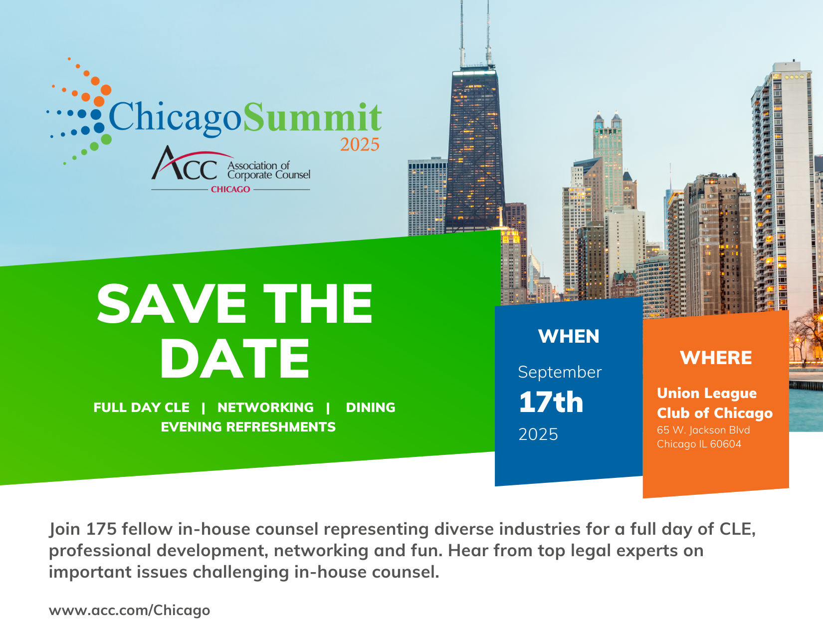 SAVE THE DATE ACC CHICAGO SUMMIT 2025