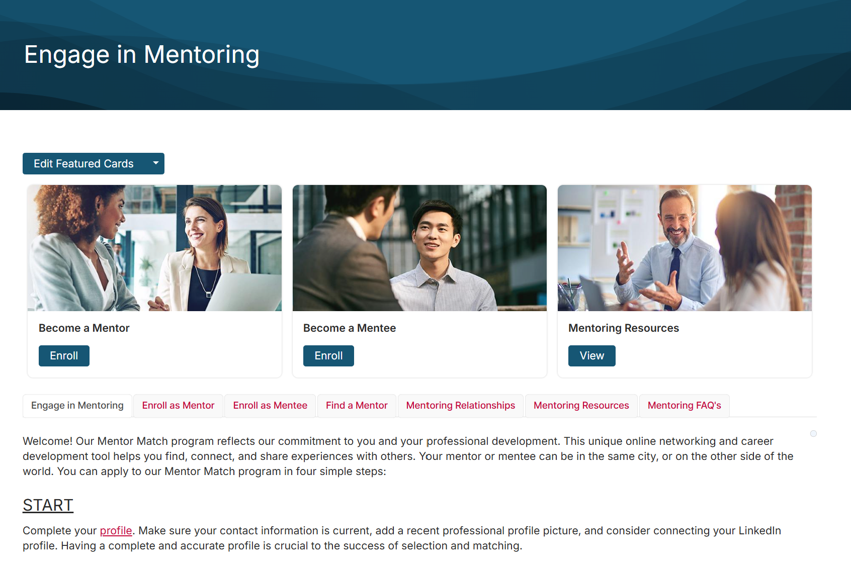 ACC Mentor Match Platform