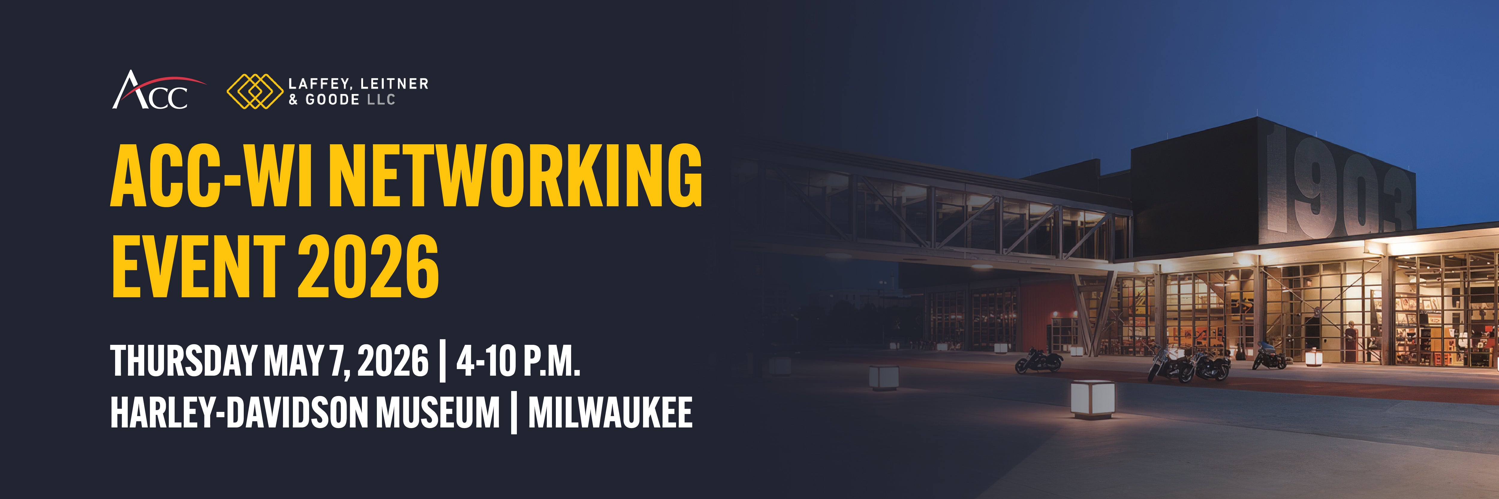 ACC-WI Platinum Sponsored Networking Event Sponsored by Laffey, Leitner & Goode LLC